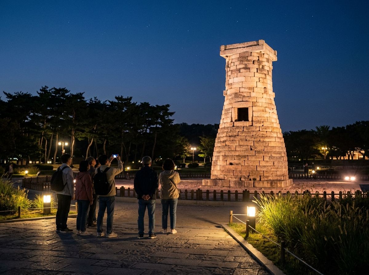 첨성대 야간 조명
