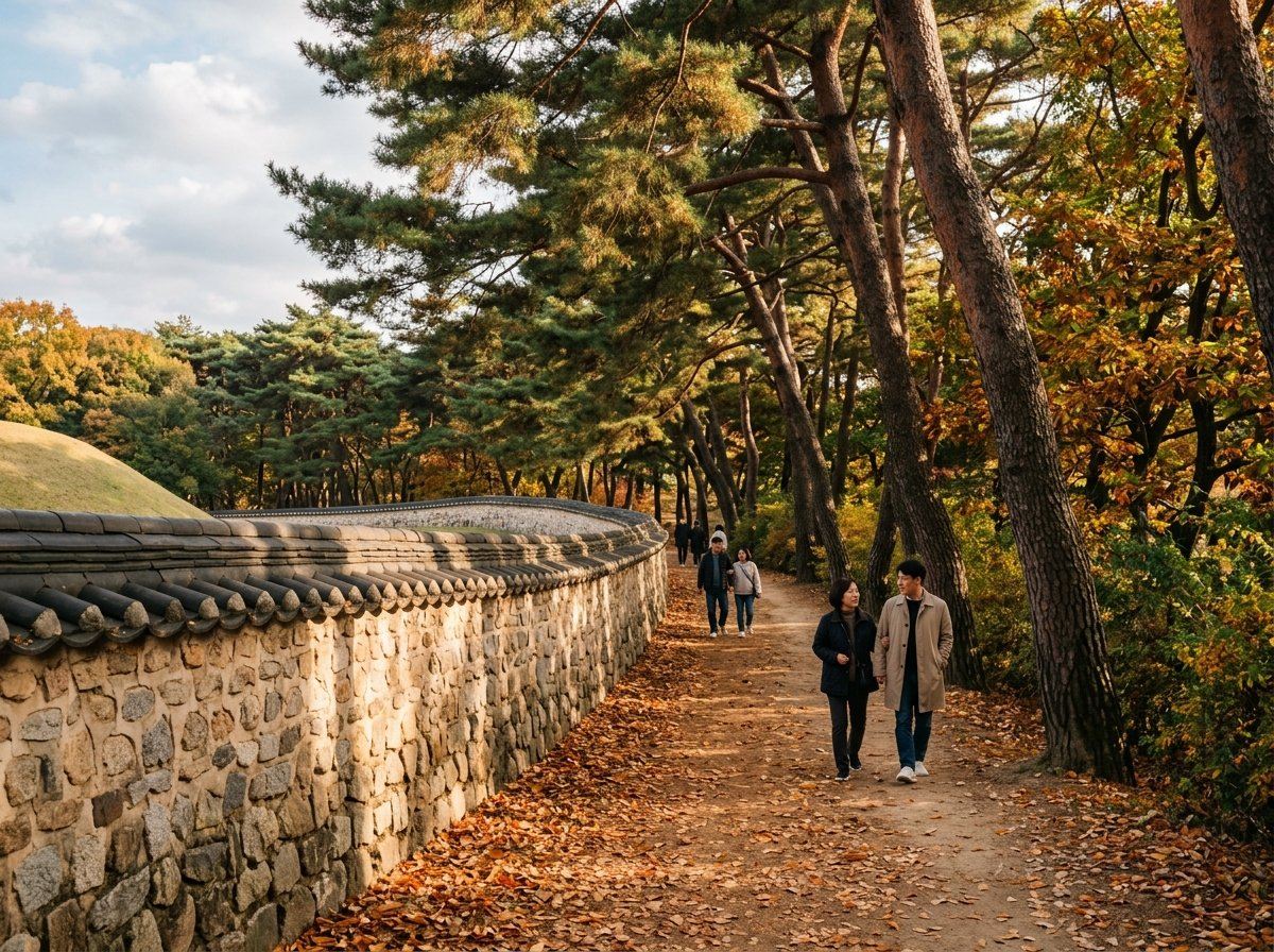 대릉원 돌담길 보행로